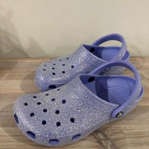 Lavender Glitter Crocs Women’s Size 9